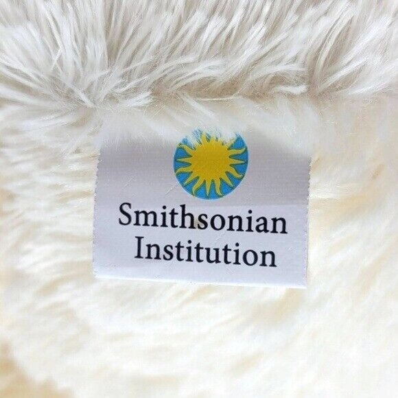Smithsonian Polar Bear Plush Ivory 11" Sitting Embroidered Realistic Souvenir - Picture 9 of 11